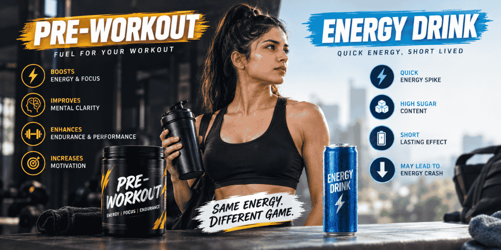 Pre-workout vs energy drinks